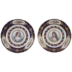 19th Century Two Porcelain de Paris Plates