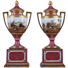19th Century Pair of Vienna Porcelain Vases