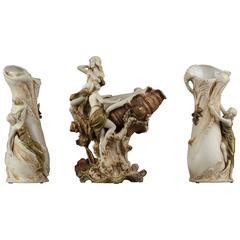 Art Nouveau Royal Dux Porcelain Centrepiece