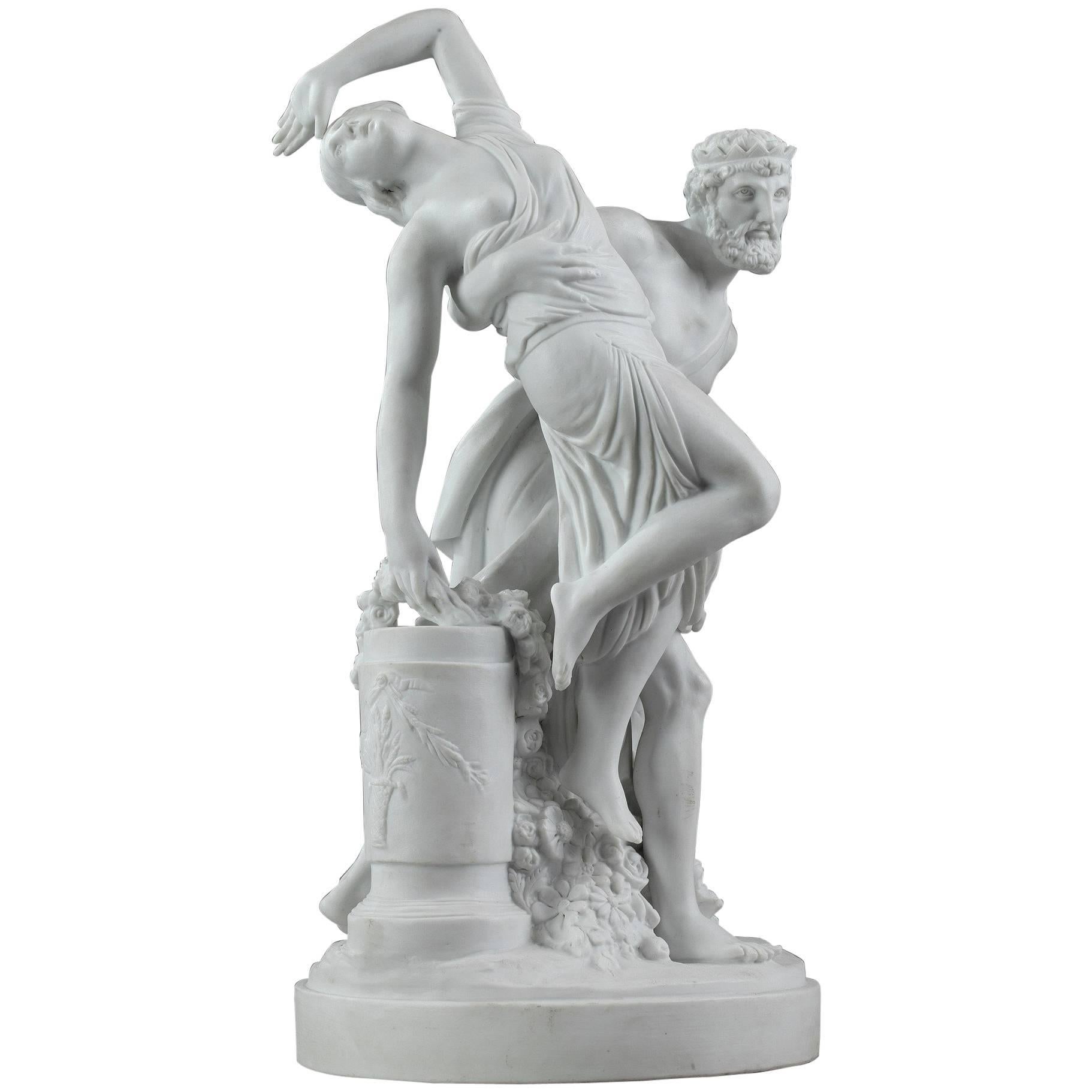 Bisque "The Rape of Proserpina" after a Sevres Model by Louis-Simon Boizot