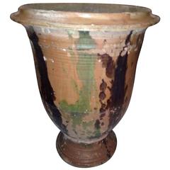 Antique French XIX Anduze Terracotta Urn