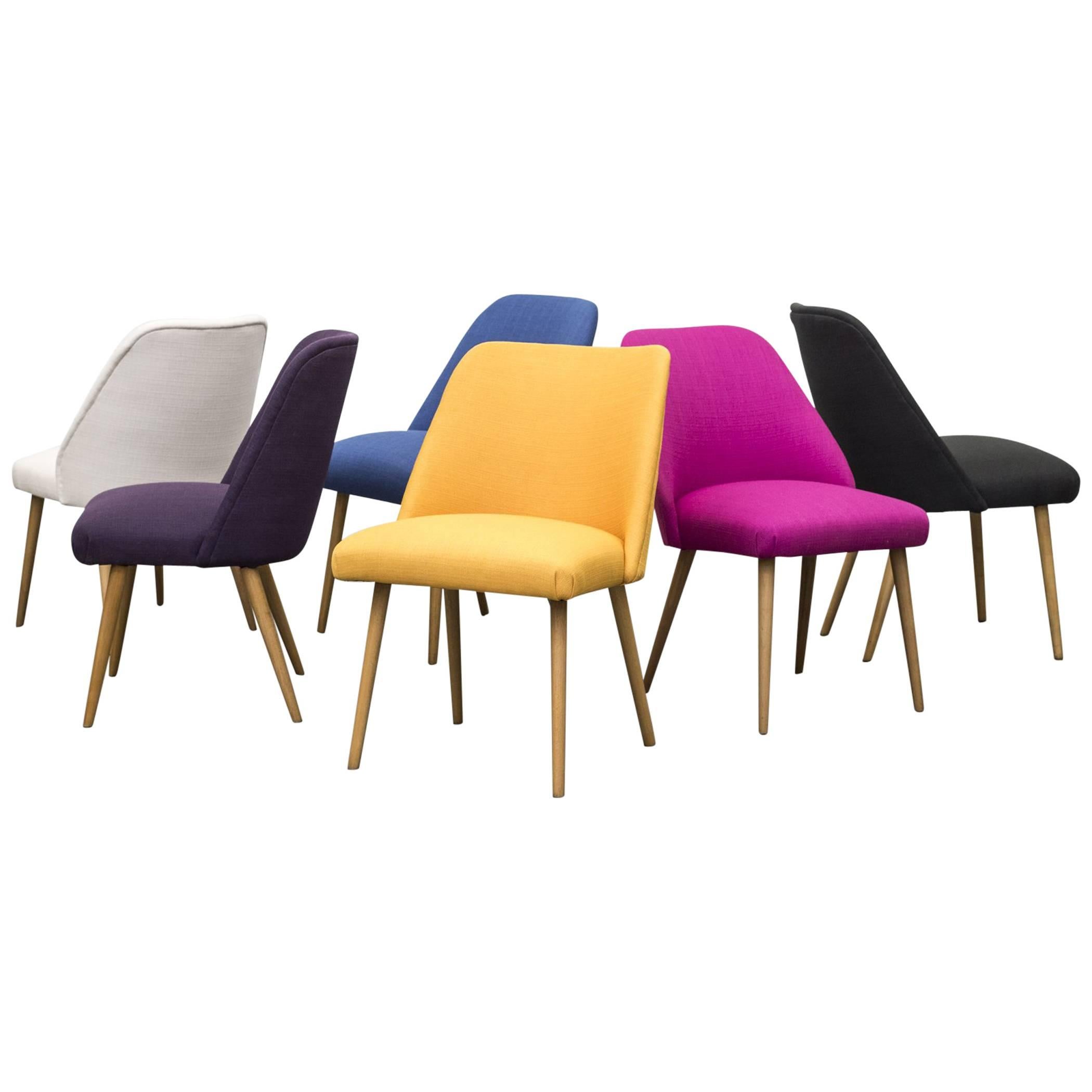 Mid-Century Saarinen Style Multicolored Cocktail Chairs For Sale