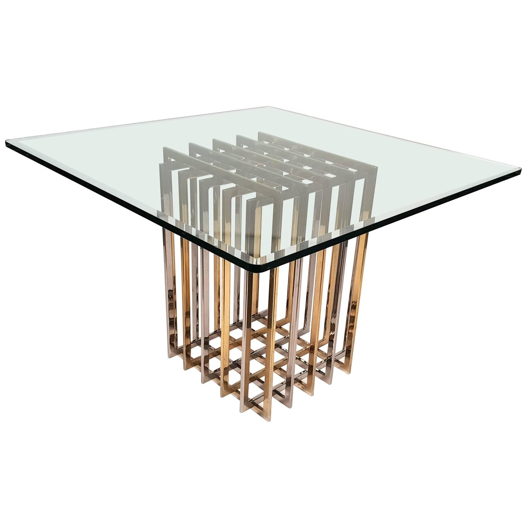 Pierre Cardin Mixed Metals Table for Dining, Game or Entry