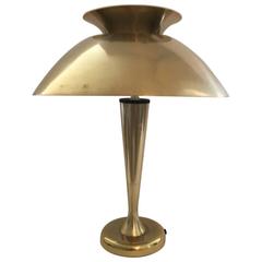 Art Moderne Anodized Spun Aluminum Table Lamp Soundrite Corp