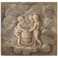 19th Century French Painting "Allegory of Astronomy"