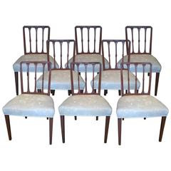Set of Eight Georgian Mahogany Dining Chairs