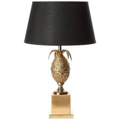 1970s Patinated Bronze and Brass Table Lamp Attributed to Maison Le Dauphin 10