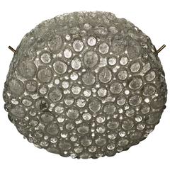 Hillebrand Bubble Glass Flush Mount Burnished 7