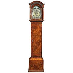 George II Burr Walnut Longcase Clock