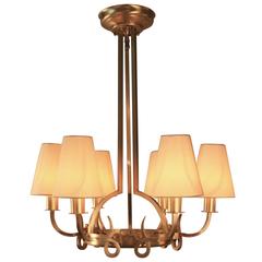 French Mid-Century Chandelier Attributed to Jules Leleu