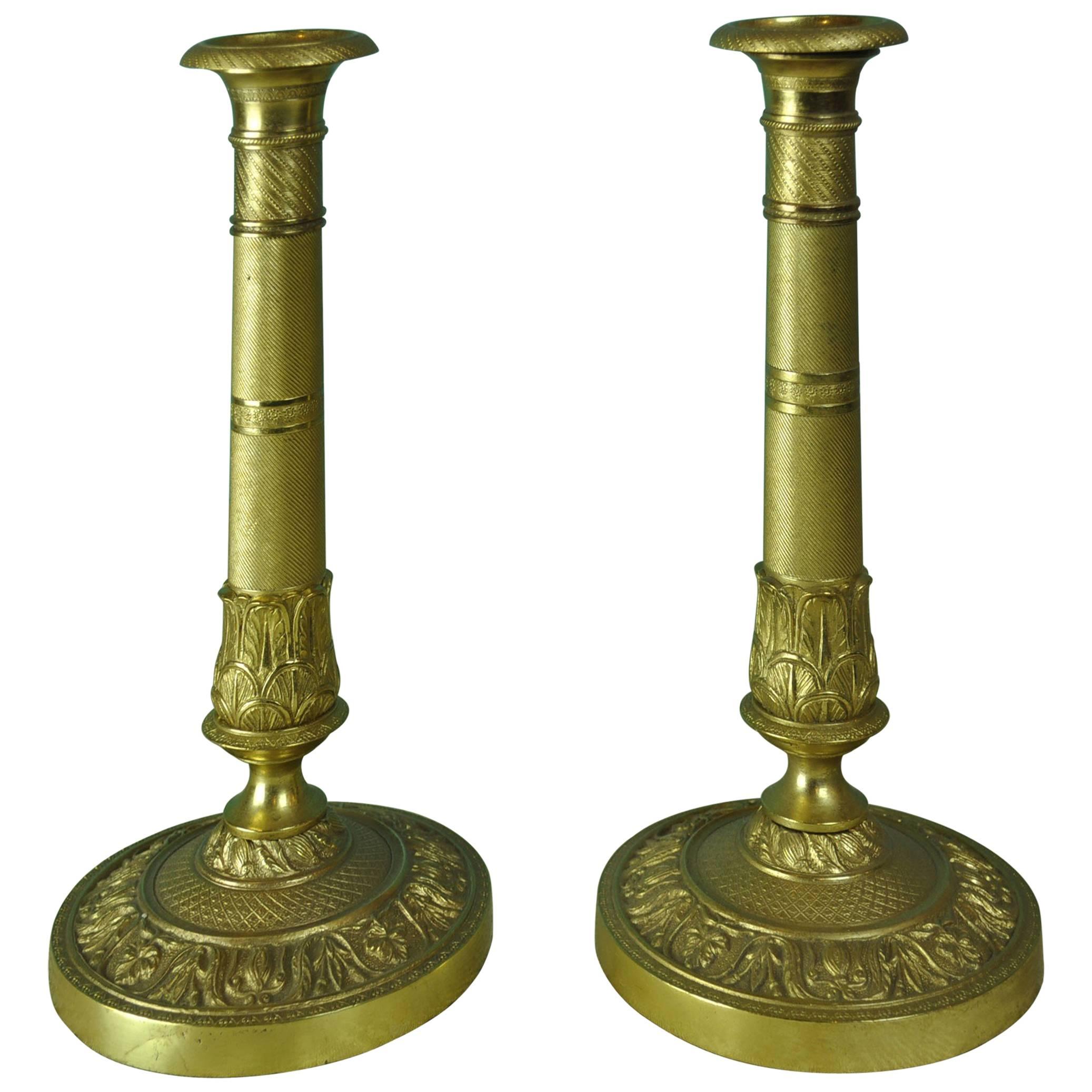 Pair of Ormolu Candlesticks For Sale