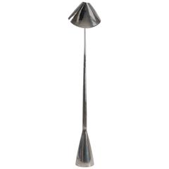 Polished Metal Floor Lamp by Philippe Hiquilly
