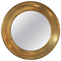 1950s Brass Circular Mirror