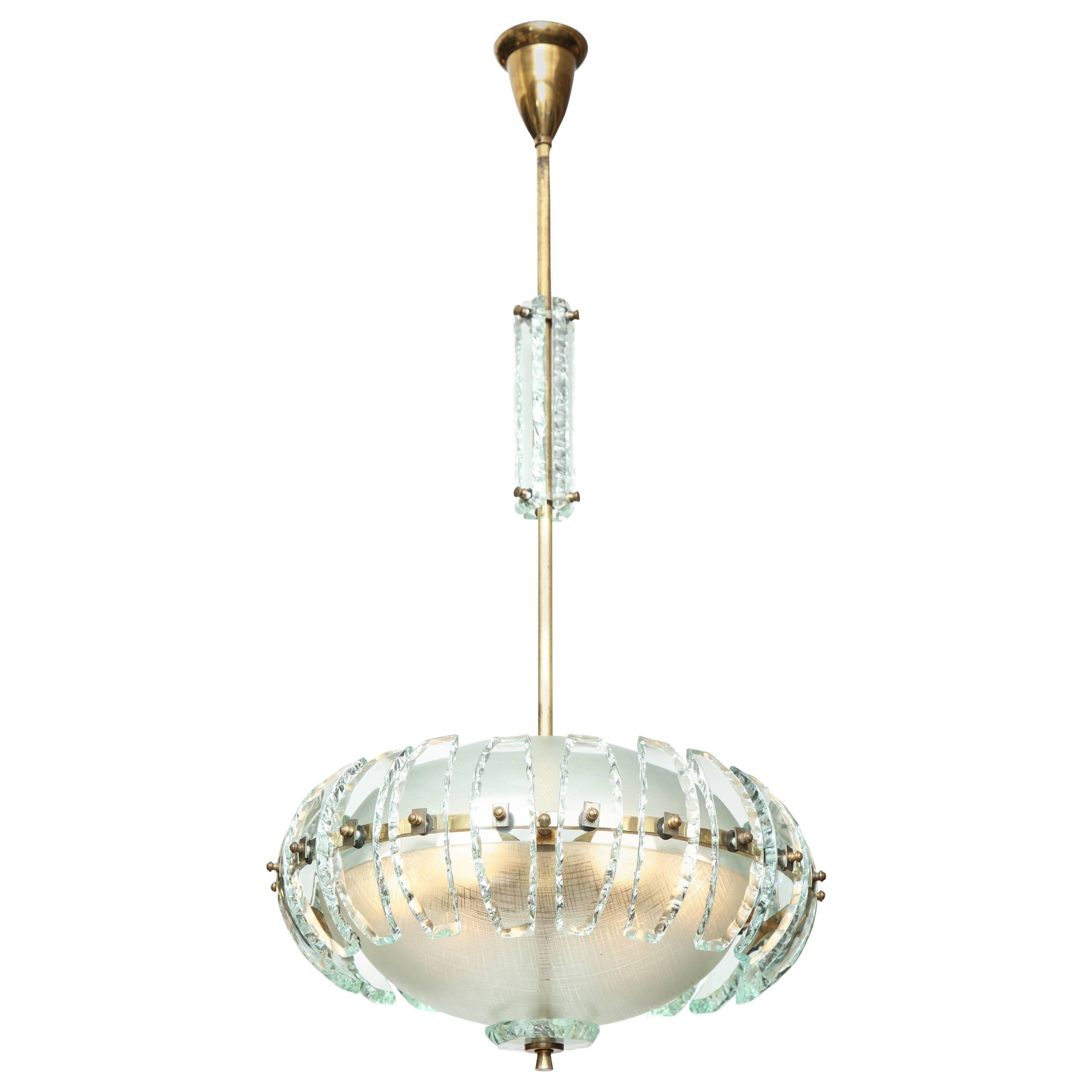 Cristal Arte Pendant, Made in Italy, 1955 For Sale