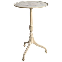 Painted White Early 20th Century George III Style Occasional Table with Dish Top