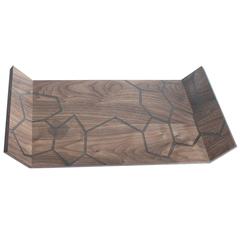 Honeycomb Decorative Serving Tray in Solid Walnut with Inlaid Resin - In Stock