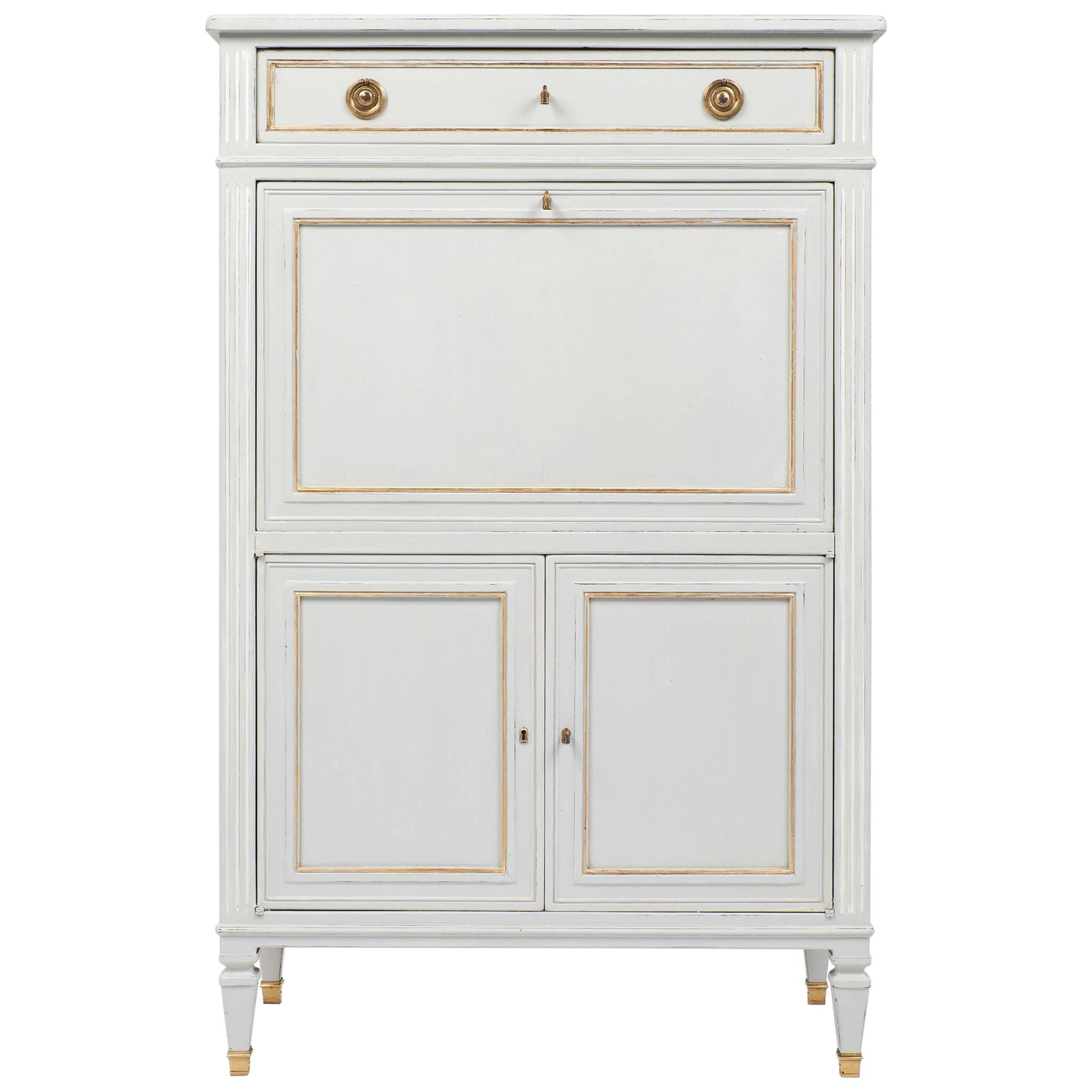 French Directoire Style Antique Painted Secrétaire