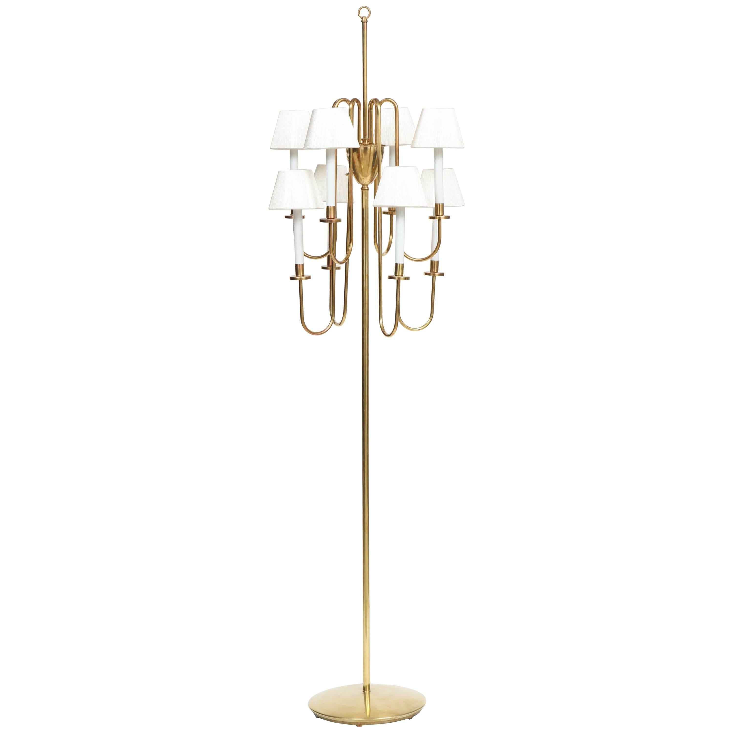 Parzinger Style Brass Floor Lamp