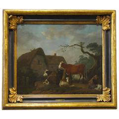 17th Century Oil on Canvas Landscape Painting by Adriaen van de Velde