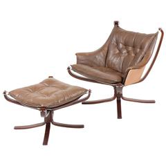 Falcon Lounge Chair and Ottoman by Sigurd Ressell 4