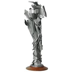 Albert Paley "Coalescence Sculpture", Stainless Steel with Wood Base, 2015 11