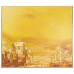 Impressionist Oil Painting of an Aegean Temple