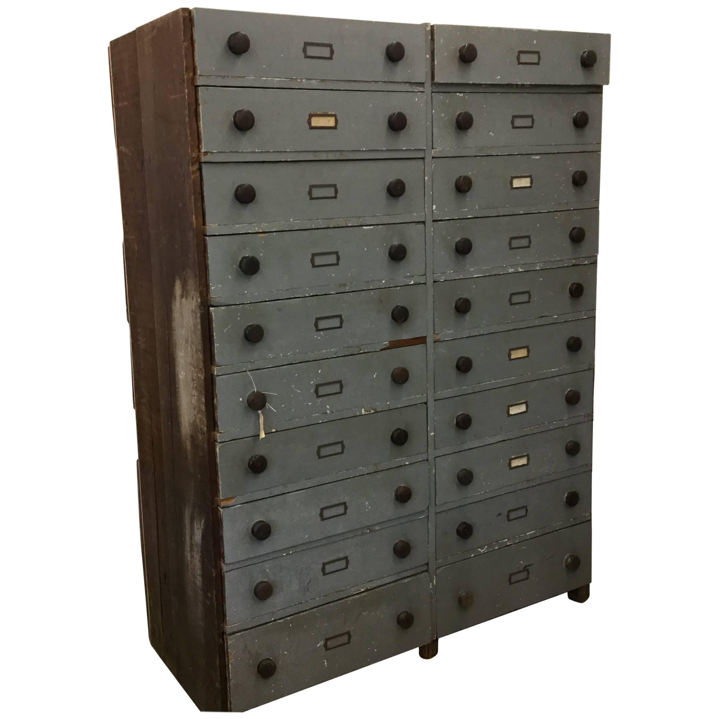 Giant Multi Drawer Industrial Cabinet For Sale