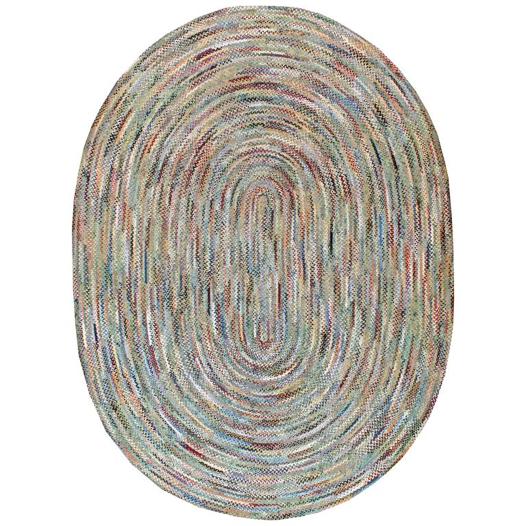 Vintage American Braided Rug For Sale at 1stdibs