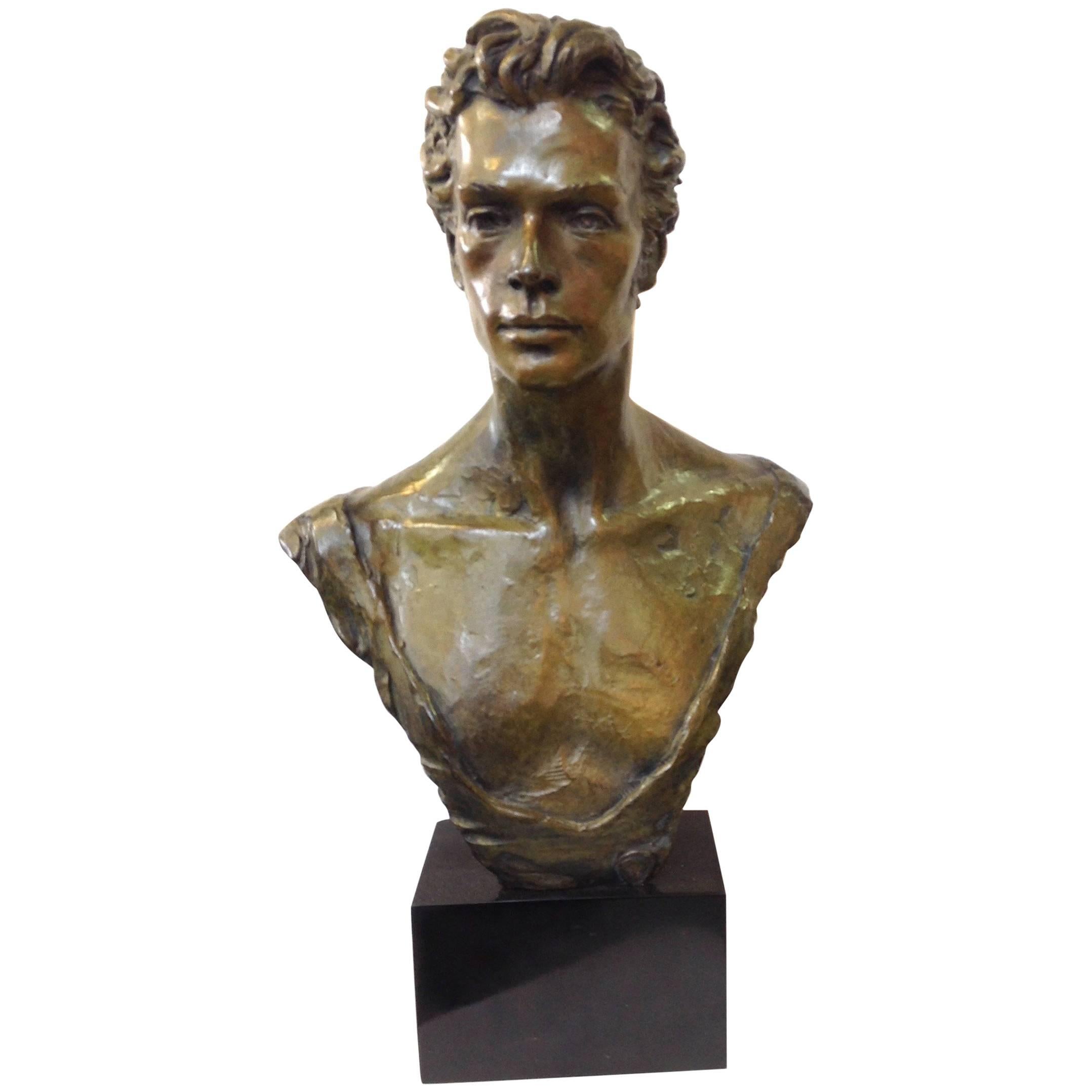 Bronze Bust Ballet Dancer Anthony Doelll by Enzo Plazzotta For Sale