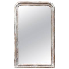 Antique French, Louis Philippe Mirror with Distressed Finish