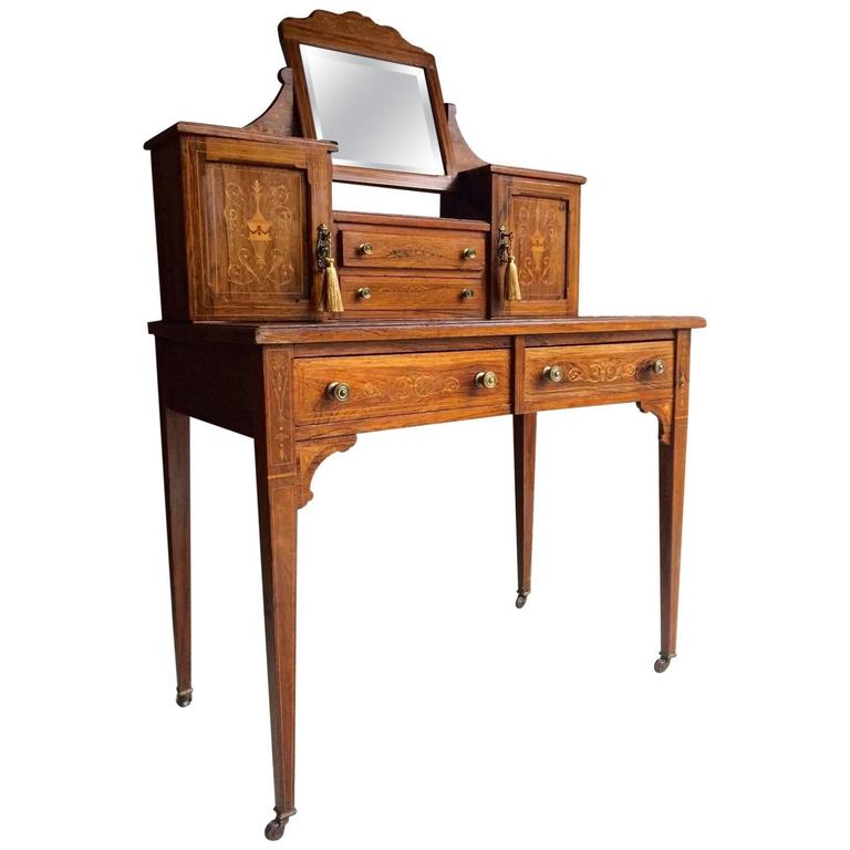 Antique Writing Desk Rosewood Bonheur Du Jour Edwardian Circa 1902 Antique Writing Desk Rosewood Bonheur Du Jour Edwardian Circa 1902 For