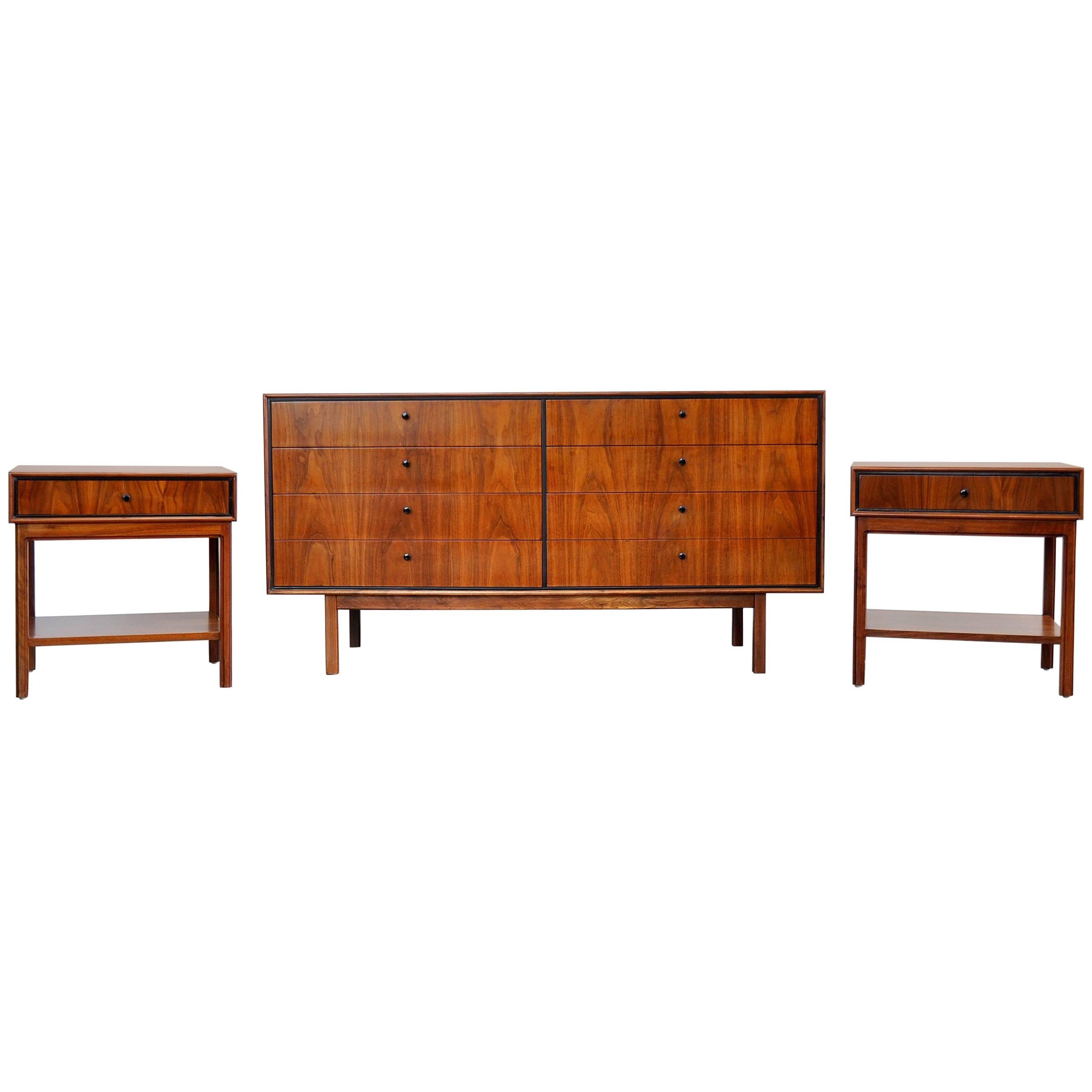 Milo Baughman for Arch Gordon Walnut Bedroom Set