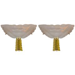 Pair of Murano Art Deco Style Sconces 1