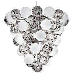 Italian Murano Glass Globes Chandelier 9