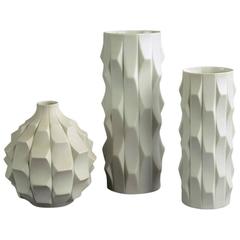 Three Porcelain Vases by Heinrich Fuchs for Hutschenreuther, Germany