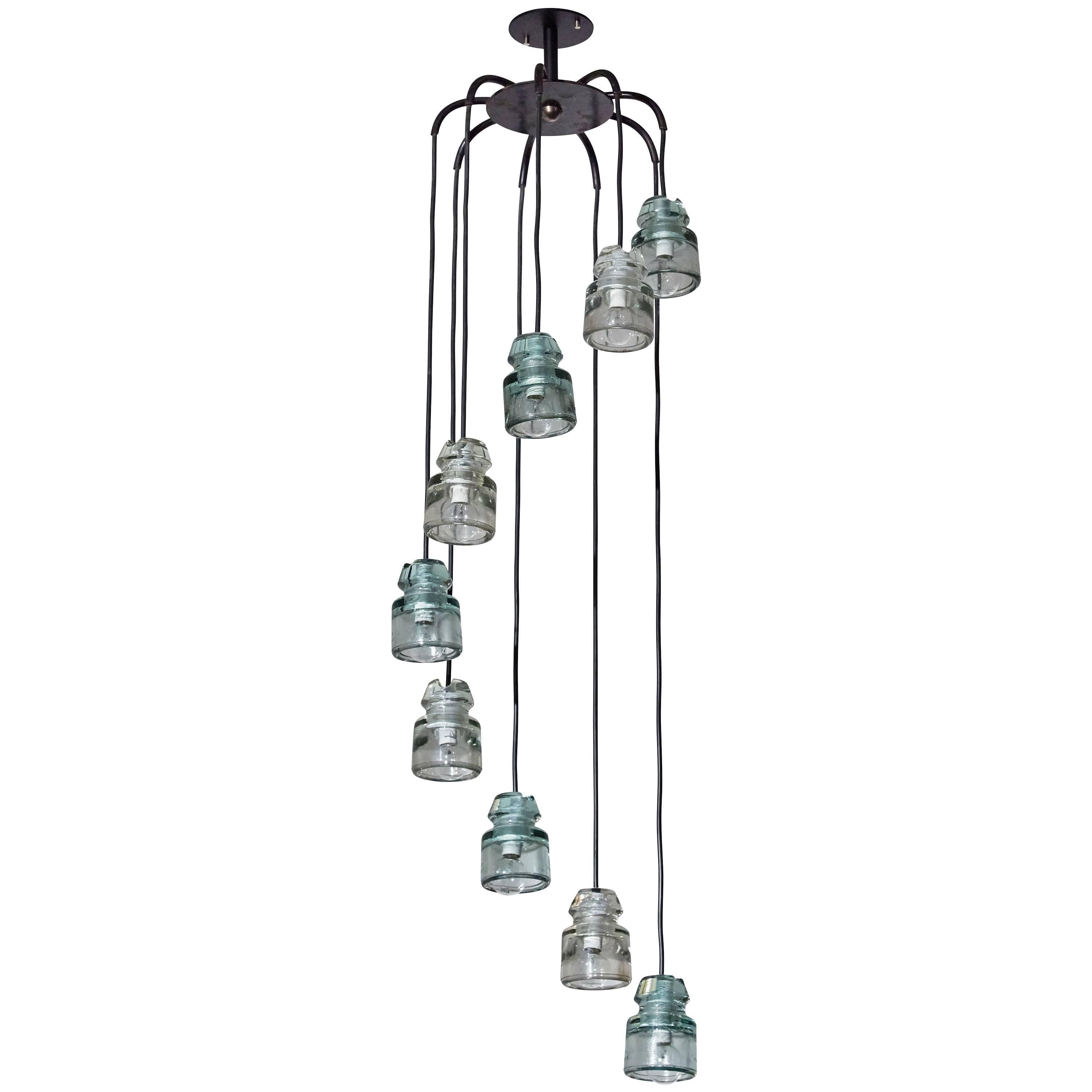 Cascading Glass Chandelier by Tito Agnoli for Oluce