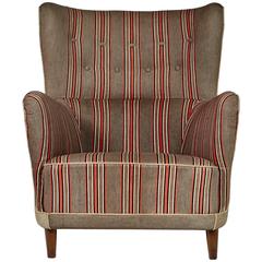 Danish High Back Lounge Chair