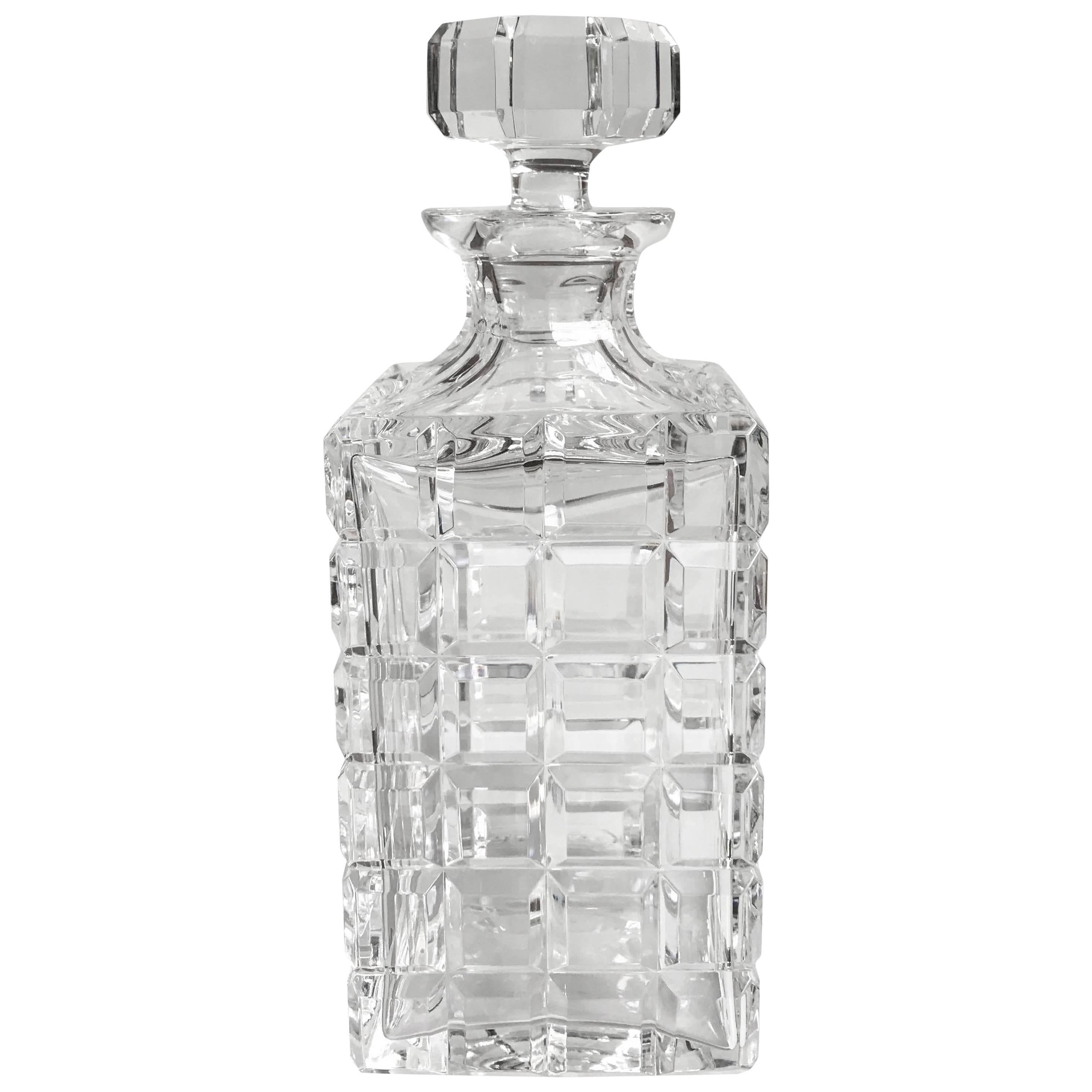 Vintage Cut Crystal Decanter For Sale