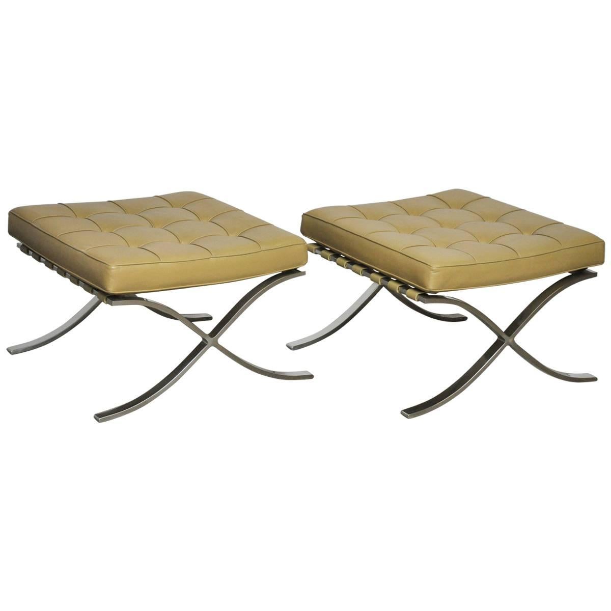 Barcelona Stools by Mies Van Der Rohe
