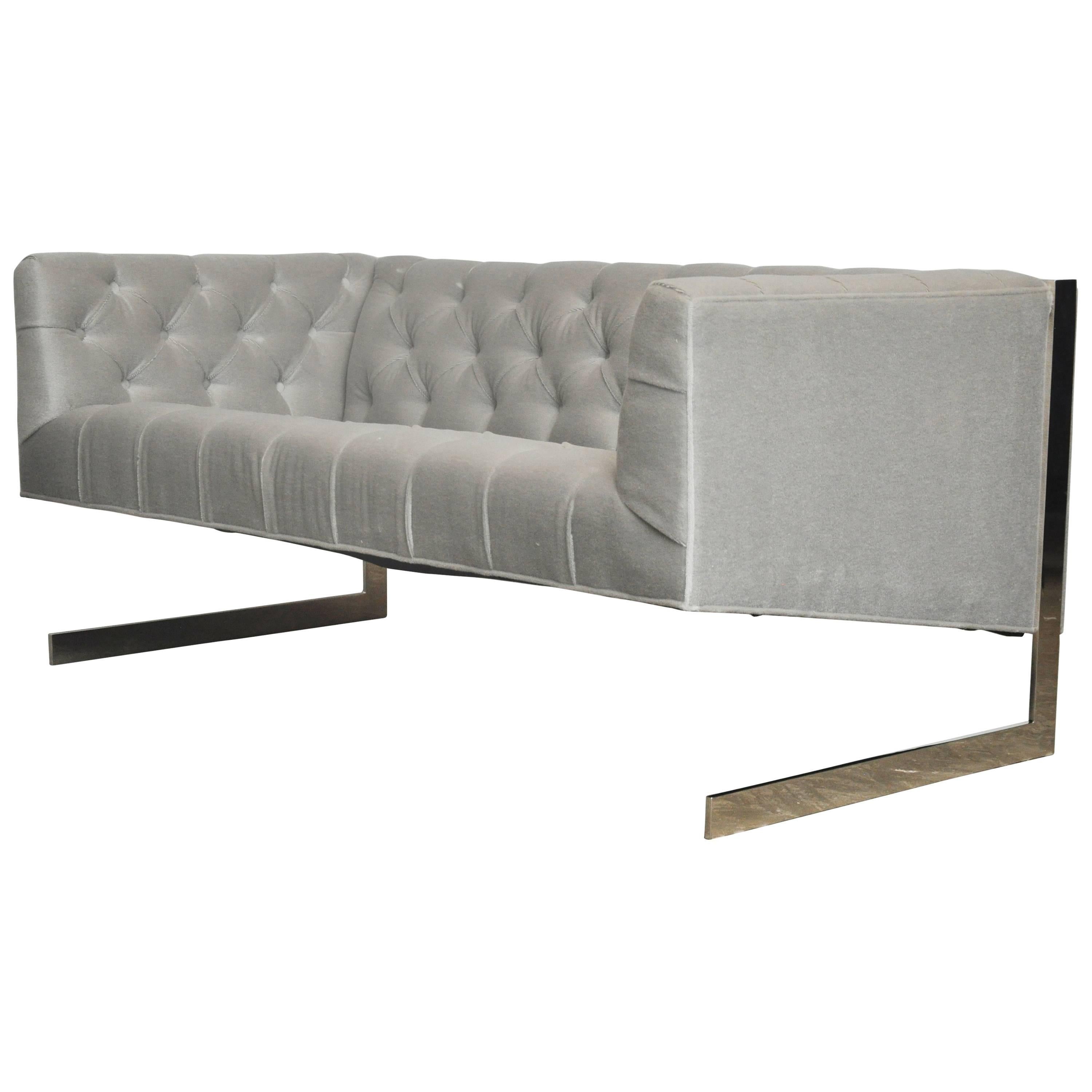 Milo Baughman Cantilever Settee Sofa