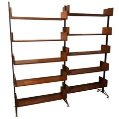 Beautiful Wood Library Italy, circa 1960