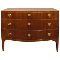 Italian Late 18th Century Luigi XVI Chest of Drawers in Solid Walnut with Inlays