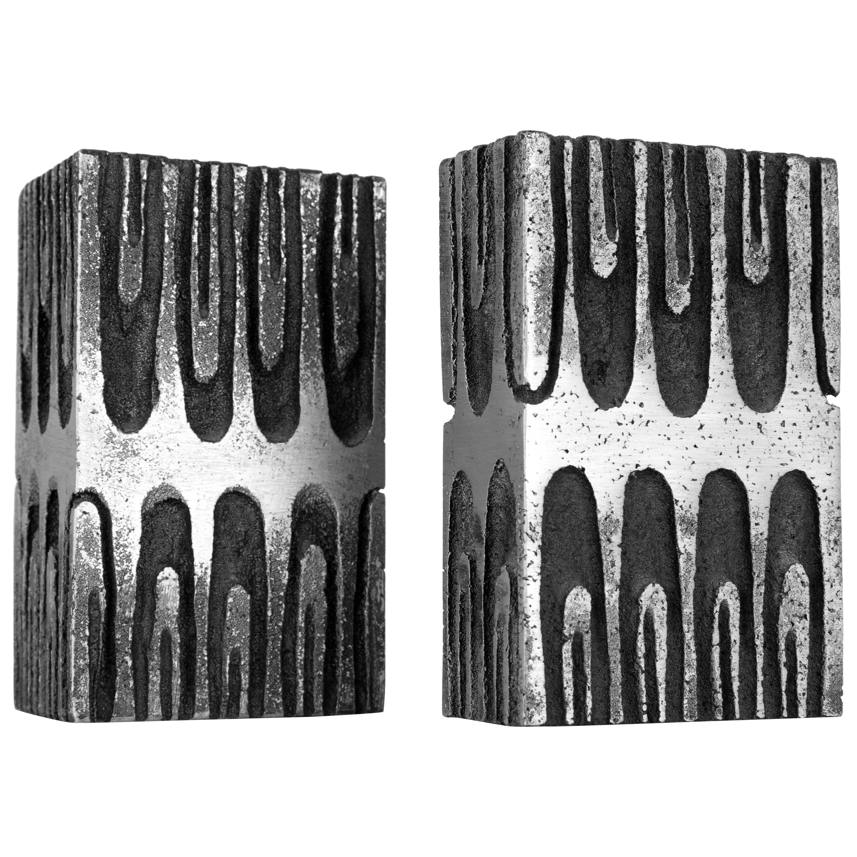 WILLY CEYSENS  brutalist vases cast aluminum  Belgium For Sale
