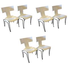 Six Donghia Anziano Stackable Dining Chairs