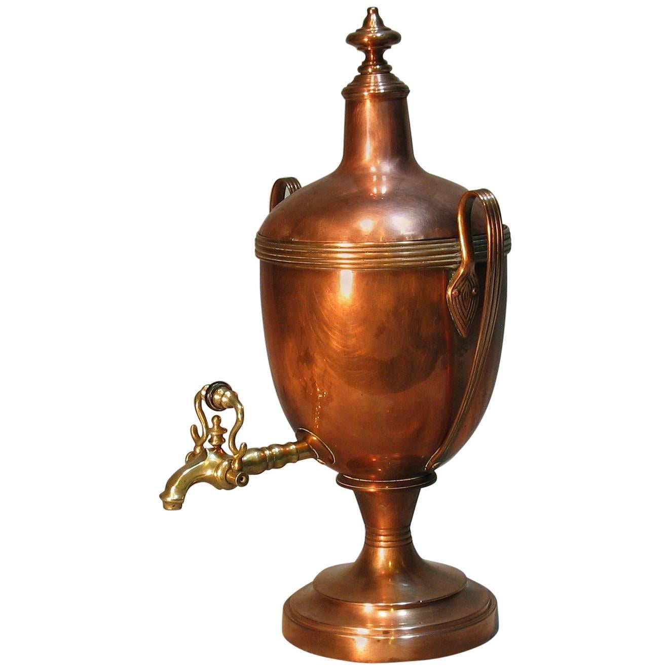 Victorian Copper Hot Water Urn, Paris Exhibition 1855 Medal Winner Design