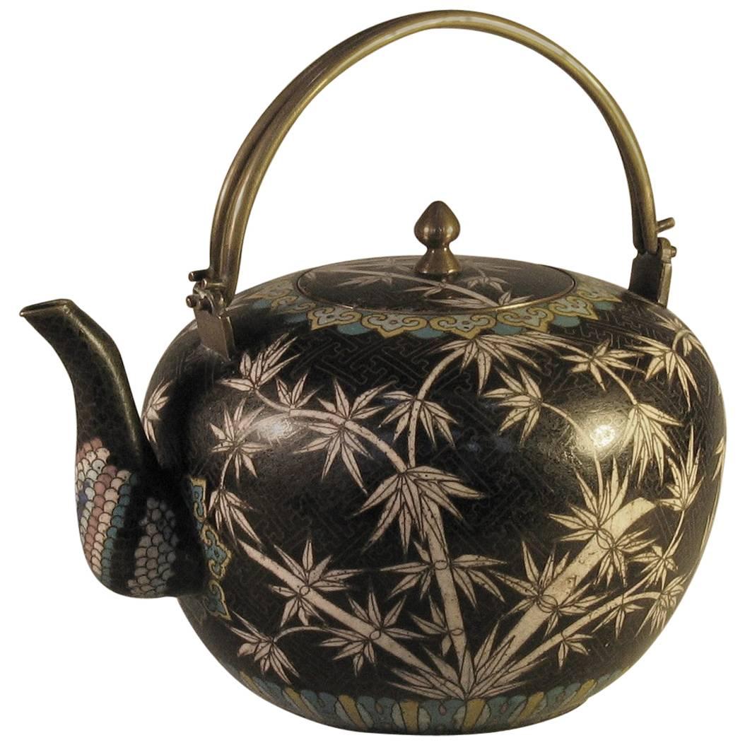 Japanese Cloisonne Teapot, Early Meiji Period