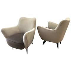 Pair of Mid-Century Lounge Chairs by G. Veronesi