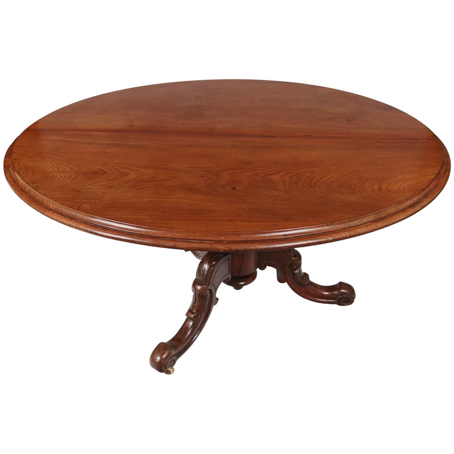 19th Century Regency Oval Mahogany Tilt Top Supper Table For Sale