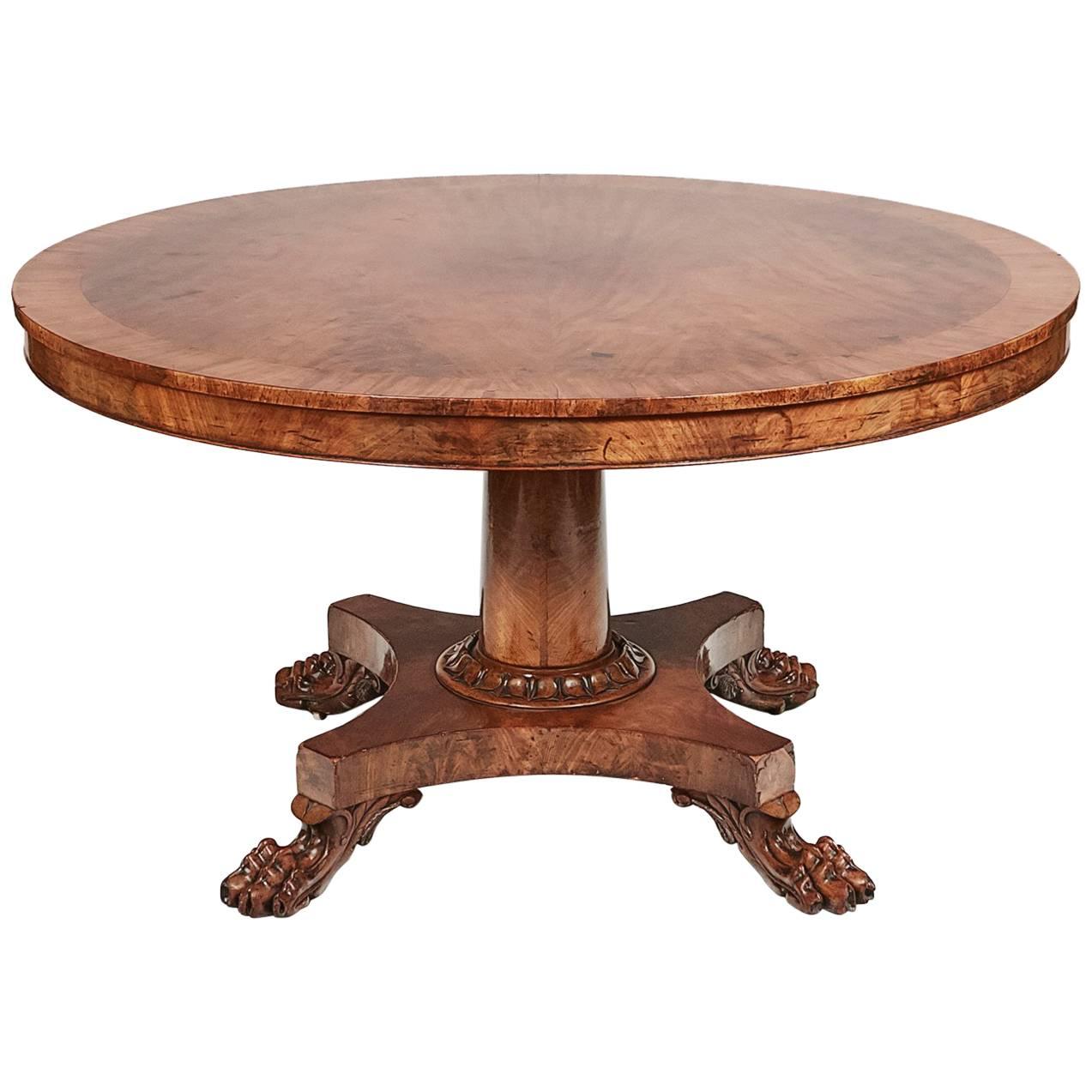 19th Century William IV Tilt-Top Mahogany Dining Table