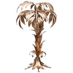 Hans Koegl Gilt Metal Palm Table Lamp